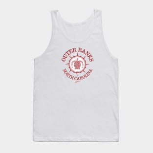 Outer Banks, North Carolina, Sea Turtle in Wind Rose Tank Top
